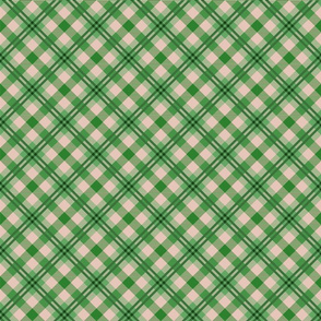 Saint Patricks Green Tartan Plaid Checked Squared Tan-01