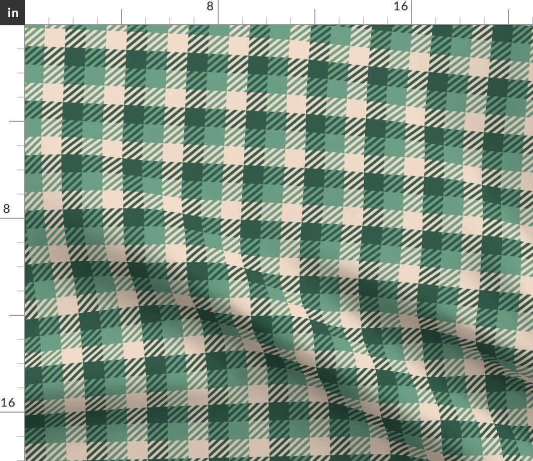 Saint Patricks Green Tartan Plaid Checked Pattern Squared-01