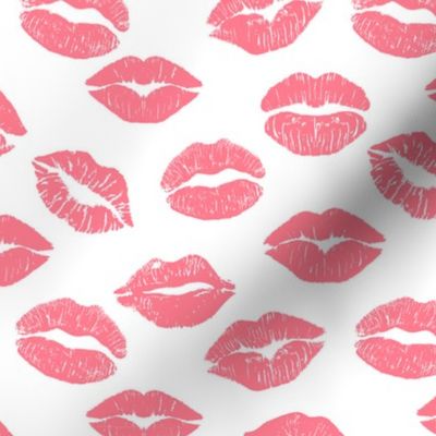 Valentines Day Lips Pink Lips - Valentines Day - Valentines Day Fabric