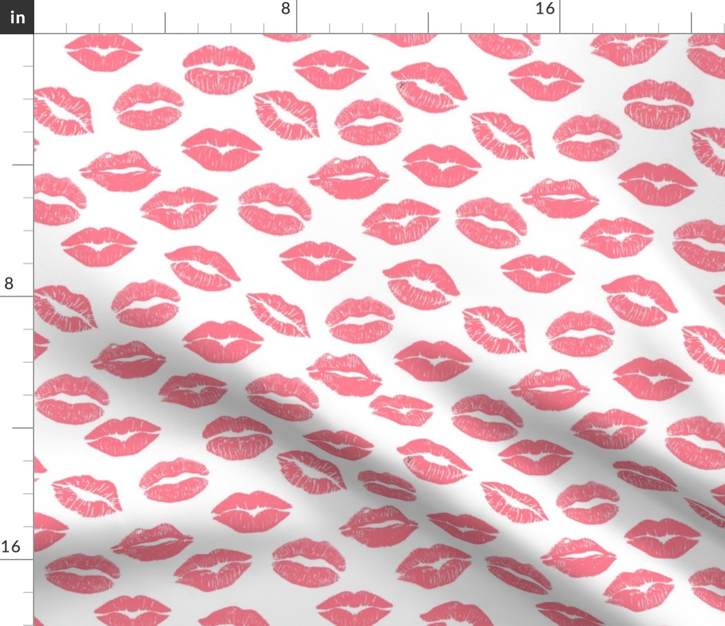Valentines Day Lips Pink Lips - Valentines Day - Valentines Day Fabric