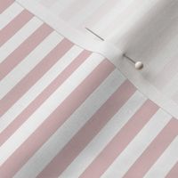 6" Muted Pink and White Stripes