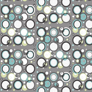 Circle Clusters on Grey