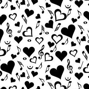 Black Hearts Music Notes