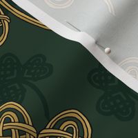 Celtic Shamrock (green and gold) 