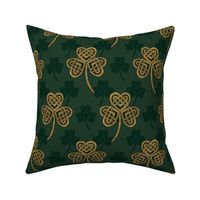 Celtic Shamrock (green and gold) 