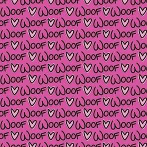 Woof Hearts Half Size (All Pink)