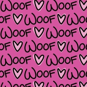 Woof Hearts Full Size (All Pink)