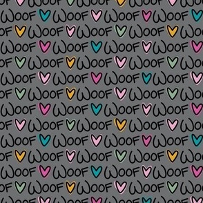 Woof Hearts Half Size (Multi Color)