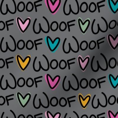 Woof Hearts Full Size (Multi Color)