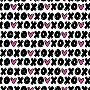 XOXO Bold Half Size (Dk Pink on White)