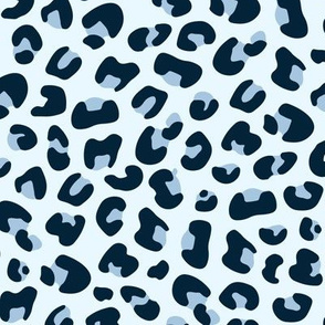 (M Scale) Blue Leopard Seamless