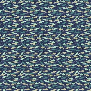 Tiny Narwhal Pattern in Dark Blue