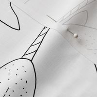 Narwhal Pattern in Black and White