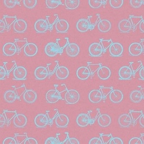 Vintage Bicycles in Blue & Pink (Mini Scale)