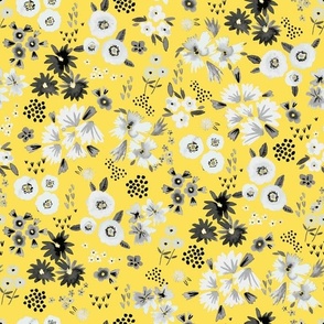 Little flowers Pantone 2021 Illuminating Yellow