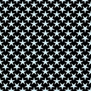 Small - Silvery 5 Pointed Stars on Black hex code 000000