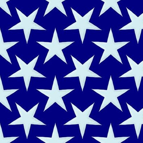 Medium -  Silvery Stars on Navy Blue hex code 000080