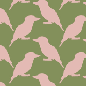 Pink and Olive Green Kookaburra