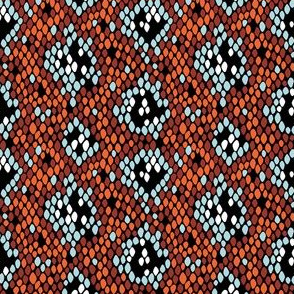 Snakeskin Pattern (Terracotta Palette) – Extra Small Scale