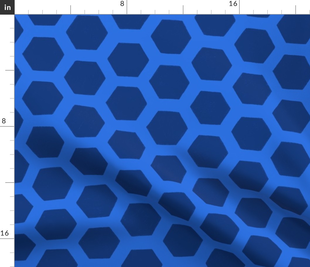 Honeycomb on Blue