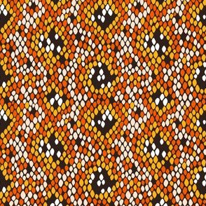 Snakeskin Pattern (Orange Palette) – Extra Small Scale
