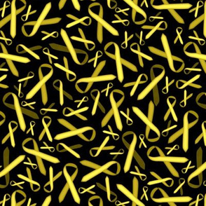 shades of gold ribbons on black