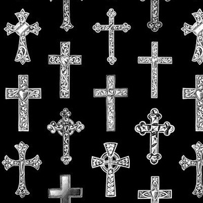 crosses black and white