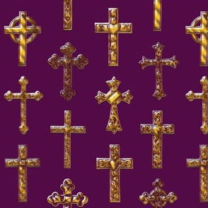 crosses red violet and gold