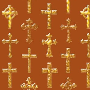 crosses sienna and gold
