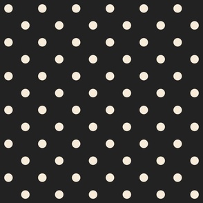Polka dots Black White