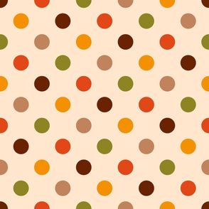 Retro colorful polka dots medium