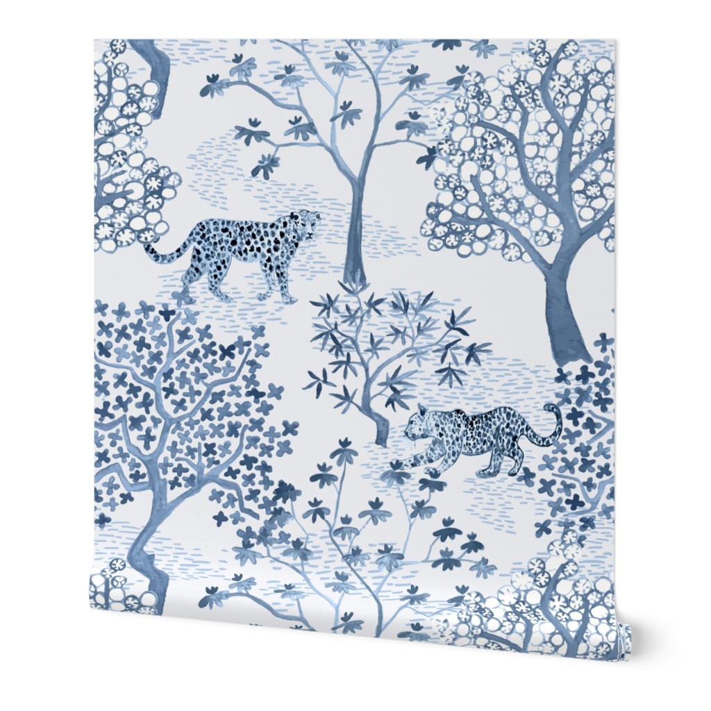 Large Party Leopards in  Forest Cornflower