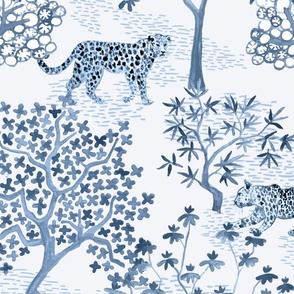 Large Party Leopards in  Forest Cornflower