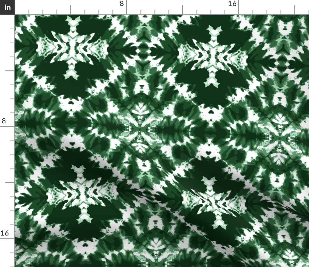 Shibori dark green tie dye Wallpaper