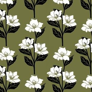 Green woodblock lilies - 3.6”