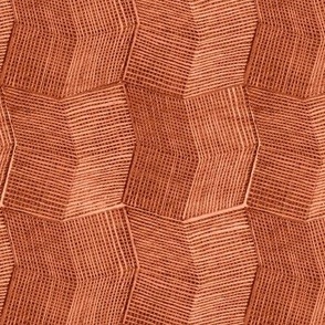 Manta Weave - terracotta - halfscale