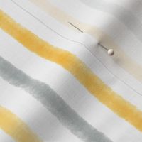 Watercolor Stripe - Yellow/Grey