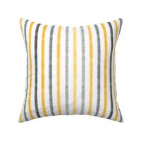 Watercolor Stripe - Yellow/Grey