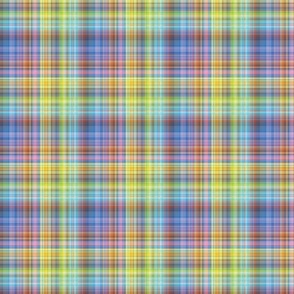 Blue and Yellow Spring Plaid - Medium Scale