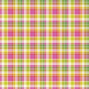 Pink and Green Spring Plaid - Medium Scale