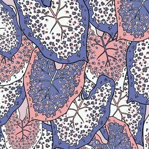 Pastel Leopard Print Leaves