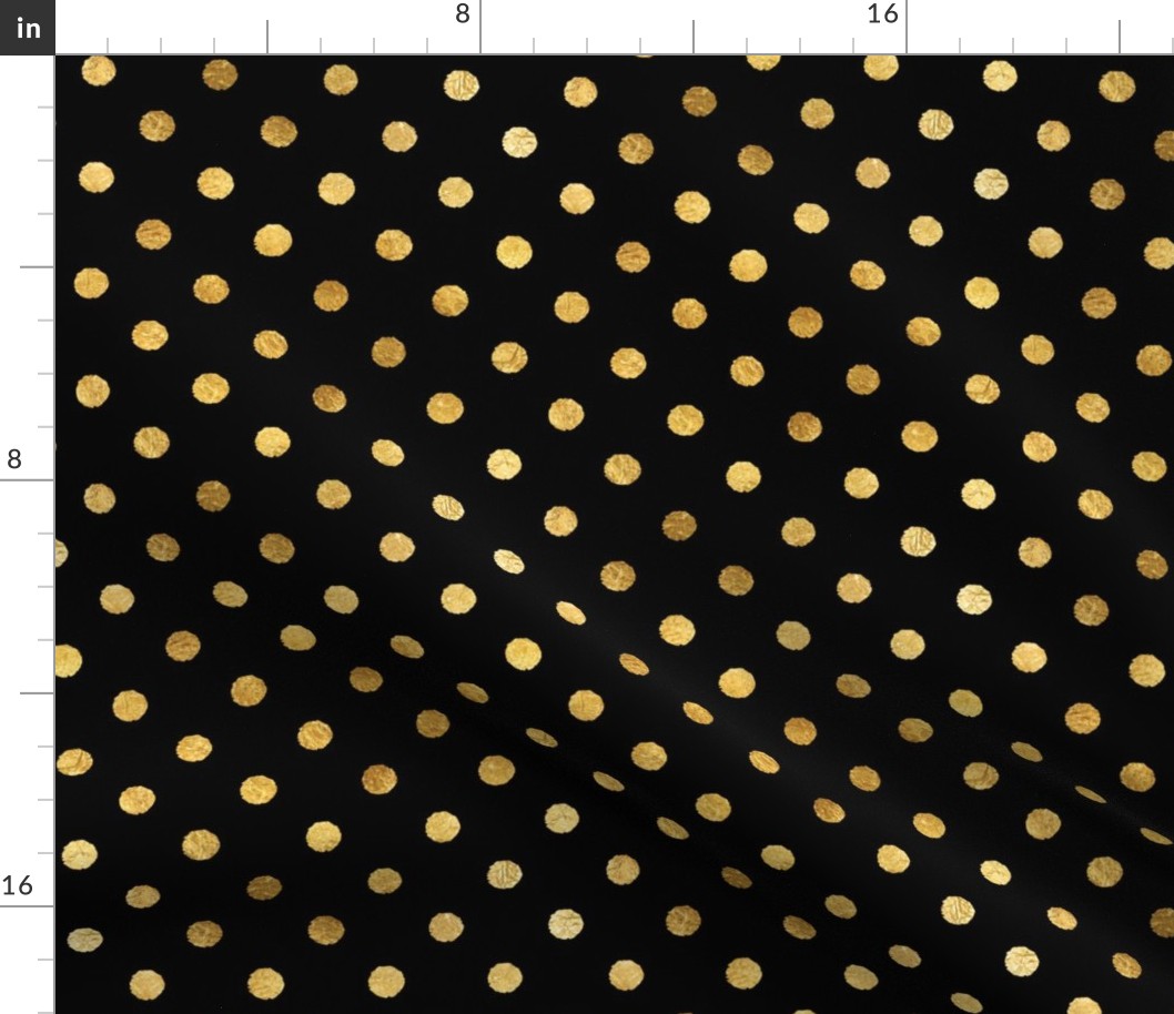 Gold Dots On Black