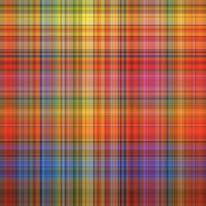 Bright Red, Yellow and Blue Plaid - Extra Large Scale