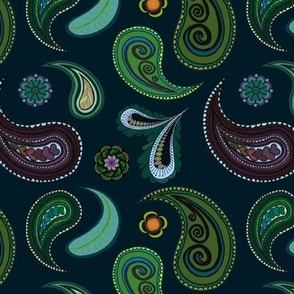 Kates Teal Paisley