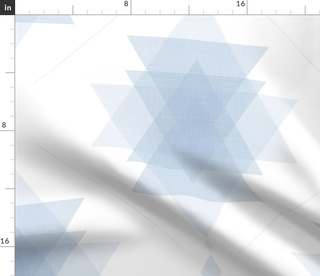 geometric damask - triangles symbol - coastal blue wallpaper