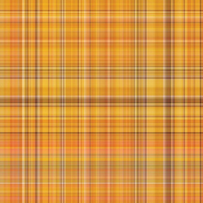 Orange Fine Line Plaid - Large Scale