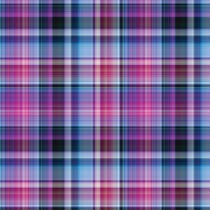 Electric Pink and Purple Fine Line Plaid - Large Scale