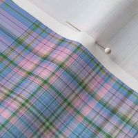 Spring Fine Line Plaid in Blue, Pink, and Peach