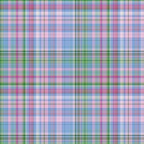 Large Scale Spring Plaid in Blue, Pink, and Green