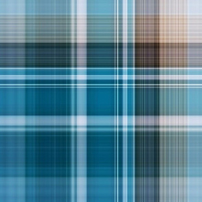 Bright Blue Fine Line Plaid - Extra Large Scale for Wallpaper and Home Decor